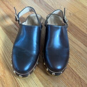 Barely worn brown clogs